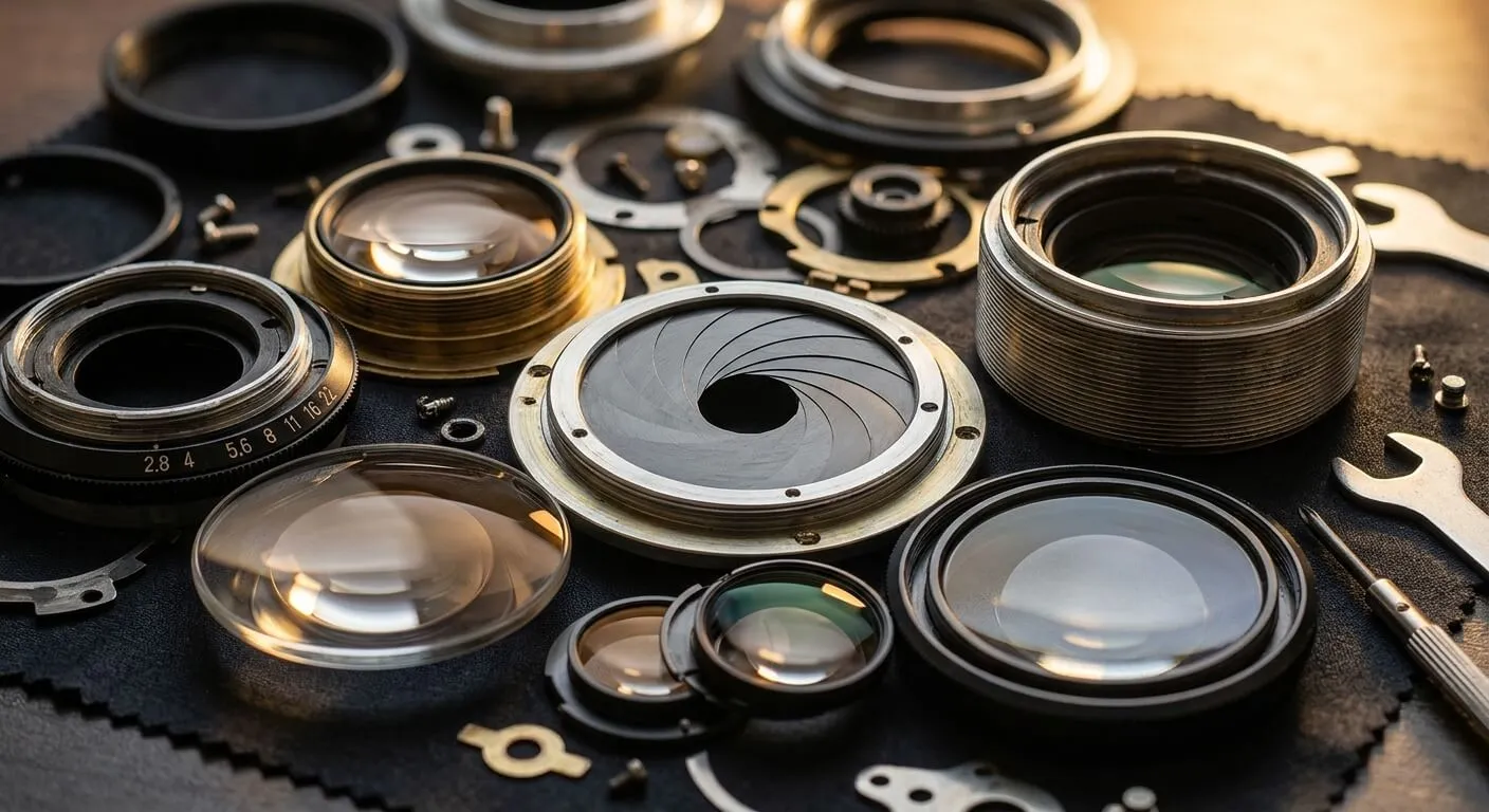 カメラレンズの精巧な構造